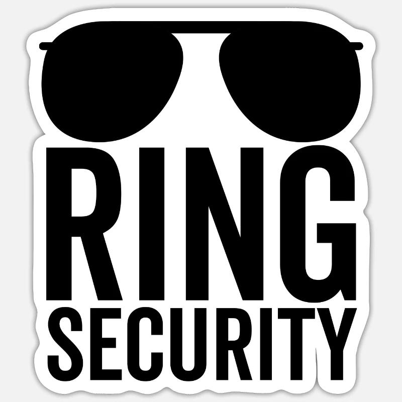 Ring Security - Sticker size S (10 x 10 cm) - white matte