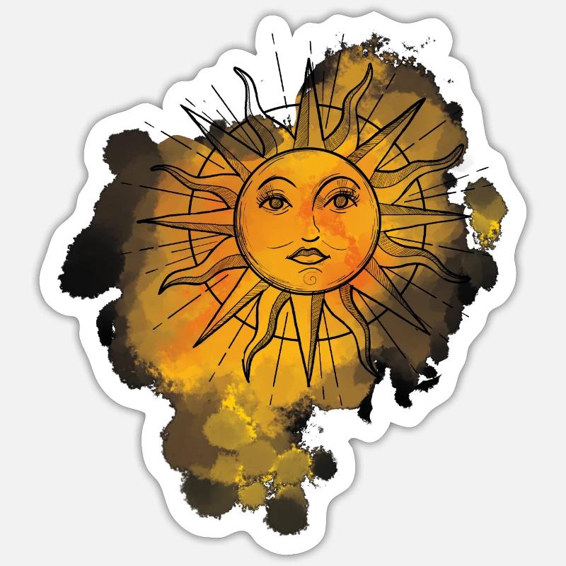 Dark Sun - Sticker size S (10 x 10 cm) - white matte