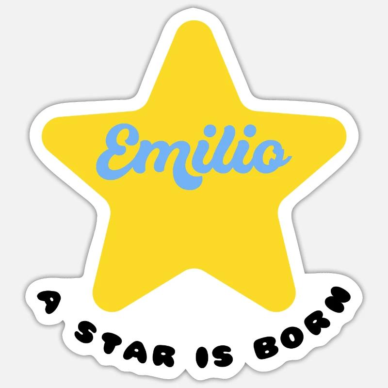 une étoile est née - Emilio Sticker taille S (10 x 10 cm)