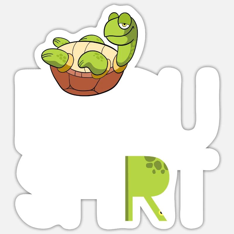 Bubu Turtle Turtle Cadeau Sticker taille S (10 x 10 cm)