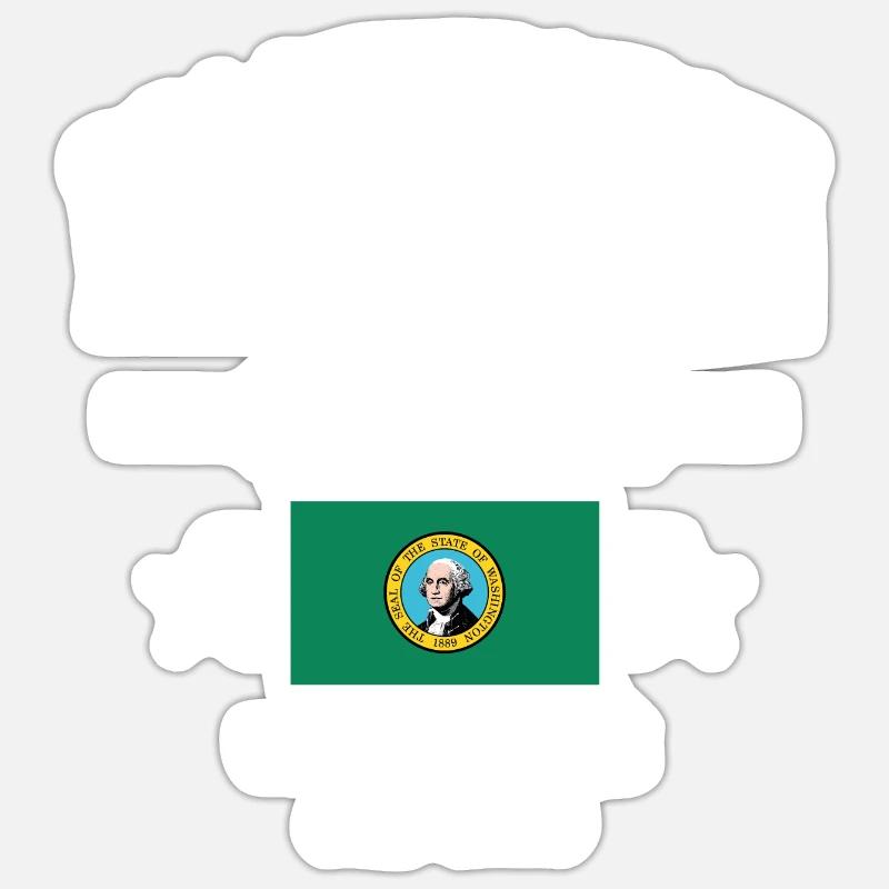Washington - Sticker taille S (10 x 10 cm) - blanc mat