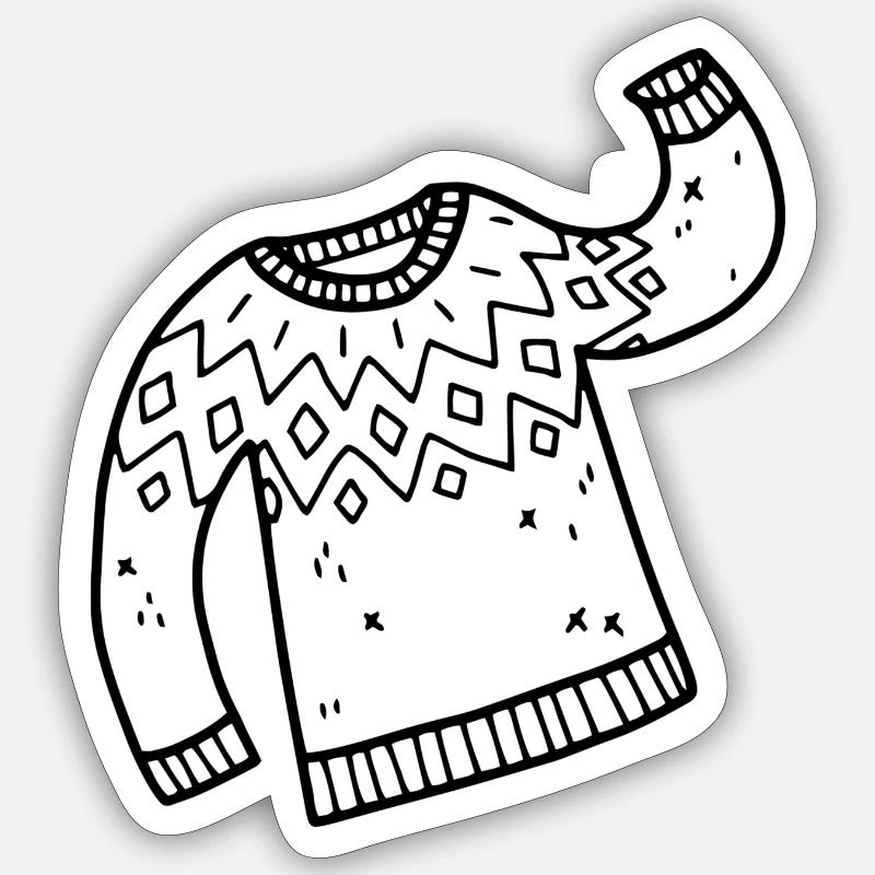 Pullover Ugly Christmas Sweater Winterpullover Sticker Größe S (10 x 10 cm)