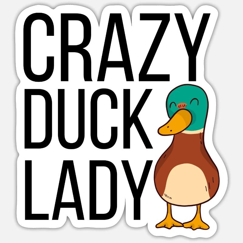 Duck - Sticker size S (10 x 10 cm) - white matte