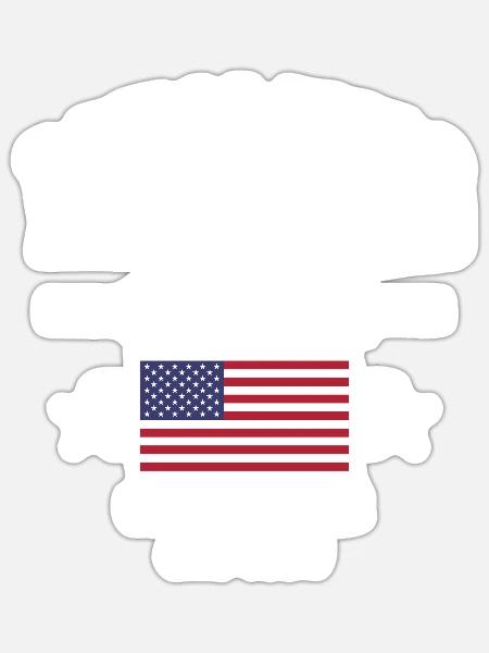 Wyoming - Sticker Größe S (10 x 10 cm) - Mattweiß