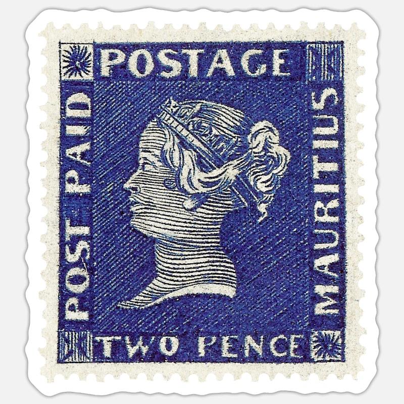 Blue Mauritius Sticker size S (10 x 10 cm)