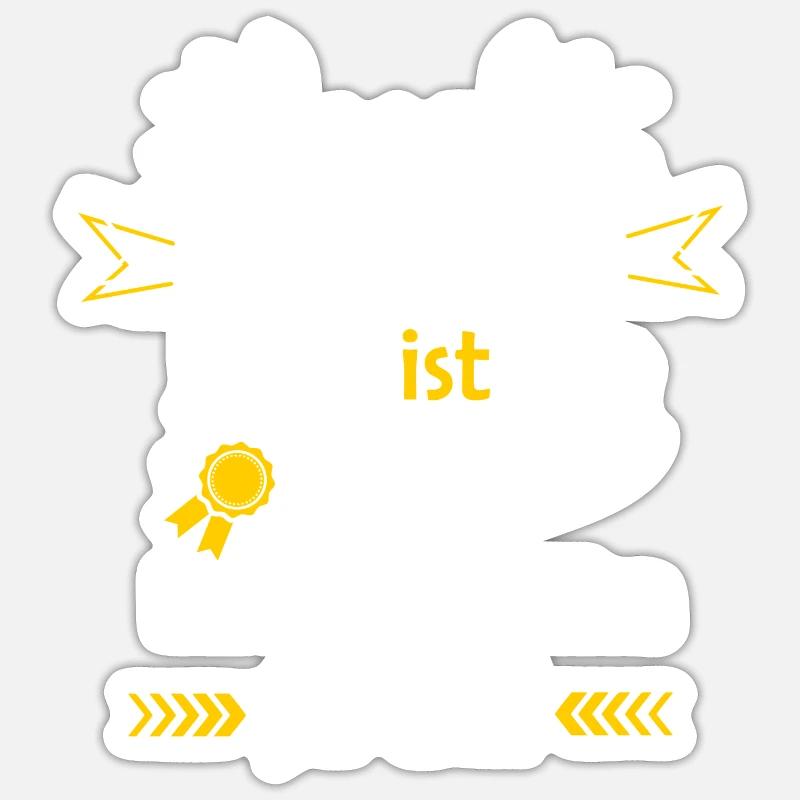 Alles wird gut lustiger Spruch beste Erzieherin - Sticker Größe S (10 x 10 cm) - Mattweiß