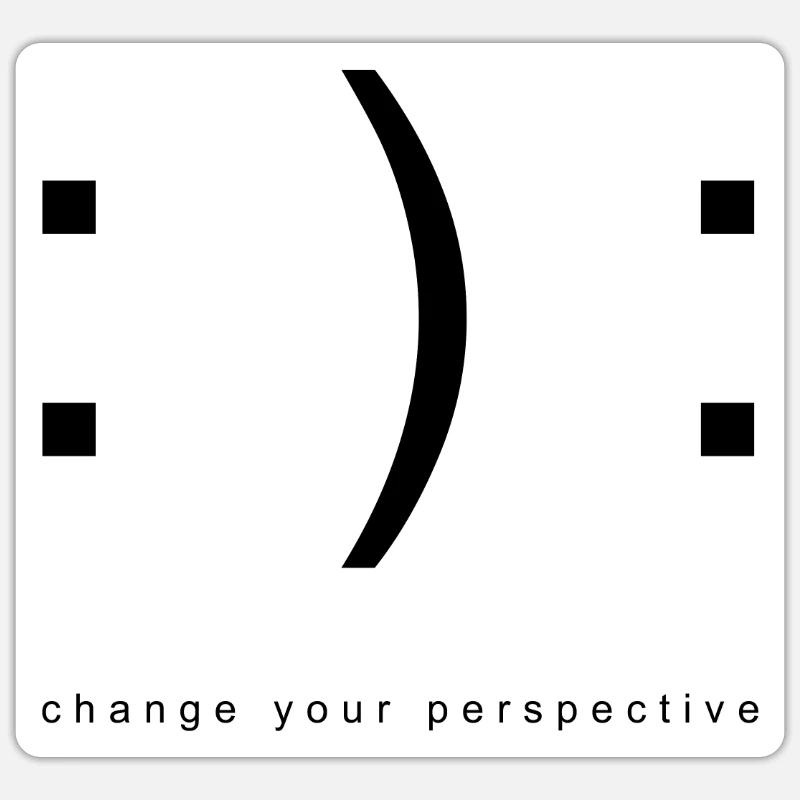 Change your perspective - Sticker size S (10 x 10 cm) - white matte