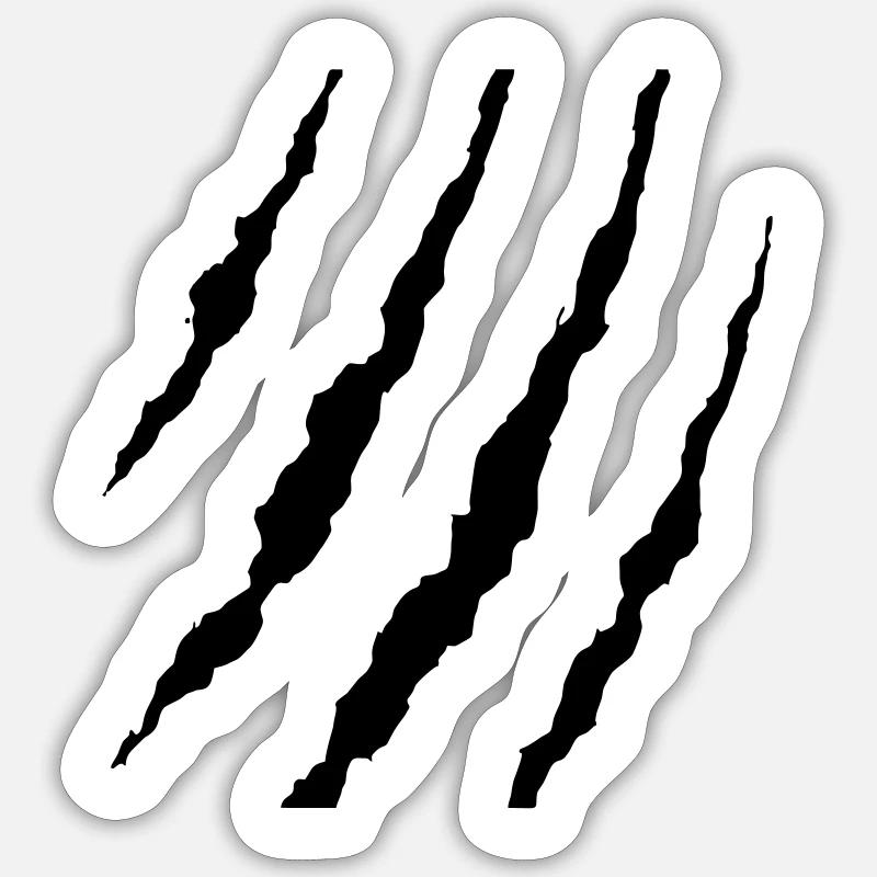 Krallen - Sticker Größe S (10 x 10 cm) - Mattweiß
