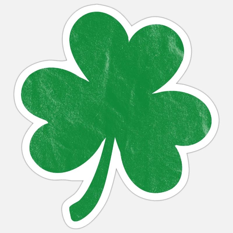 Shamrock - St Patrick's Day - Sticker size S (10 x 10 cm) - white matte