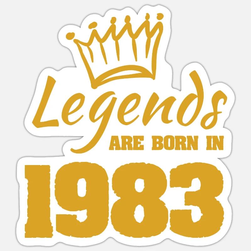 1983 - Sticker taille S (10 x 10 cm) - blanc mat