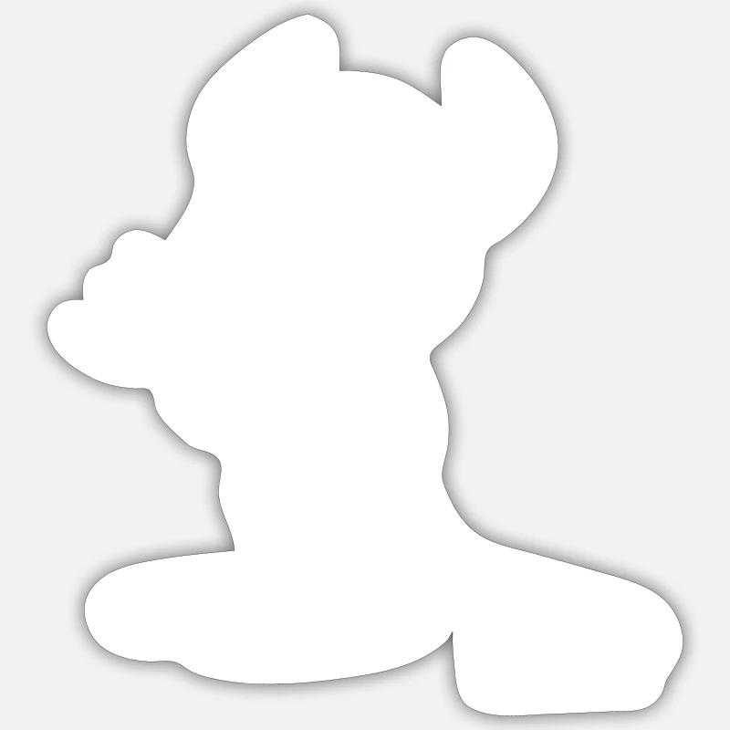 BSD Daemon - Sticker Größe S (10 x 10 cm) - Mattweiß
