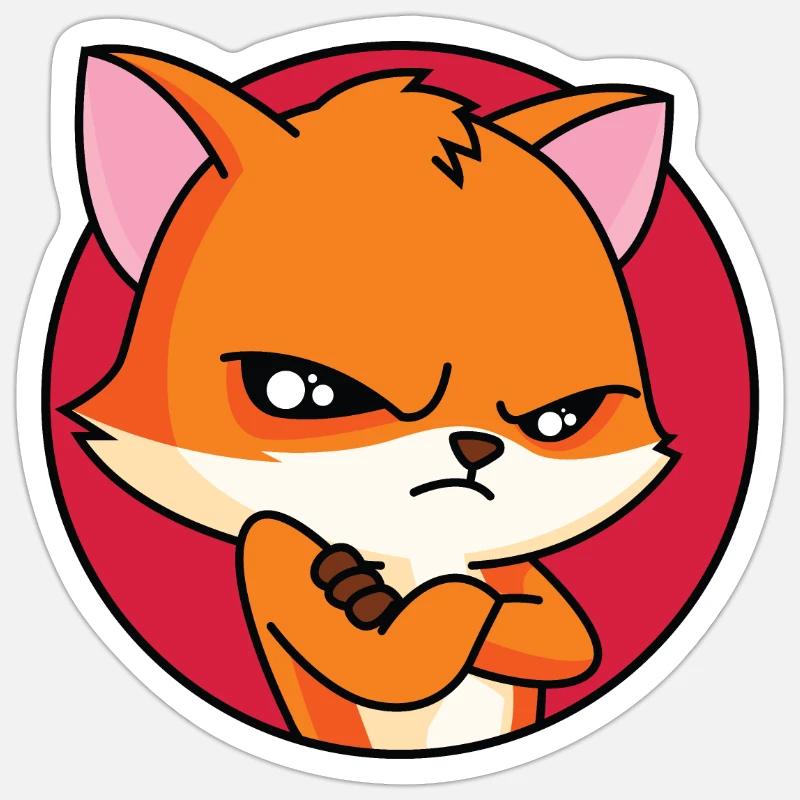 Red Fox - In Mood - Sticker size S (10 x 10 cm) - white matte