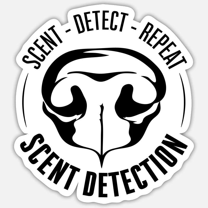 SCENT DETECTION Hundetraining Hunde Suchhunde Sticker Größe S (10 x 10 cm)
