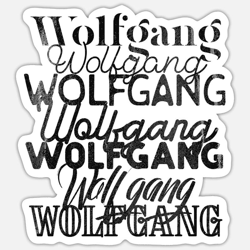 Wolfgang - Sticker size S (10 x 10 cm) - white matte