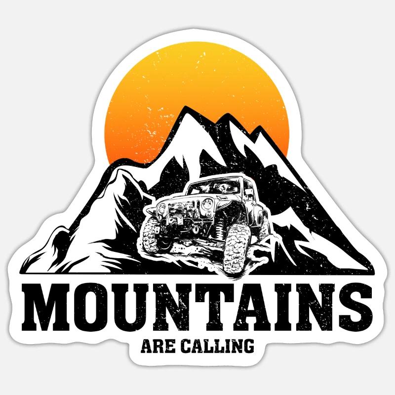 Mountains Are Calling - Sticker size S (10 x 10 cm) - white matte