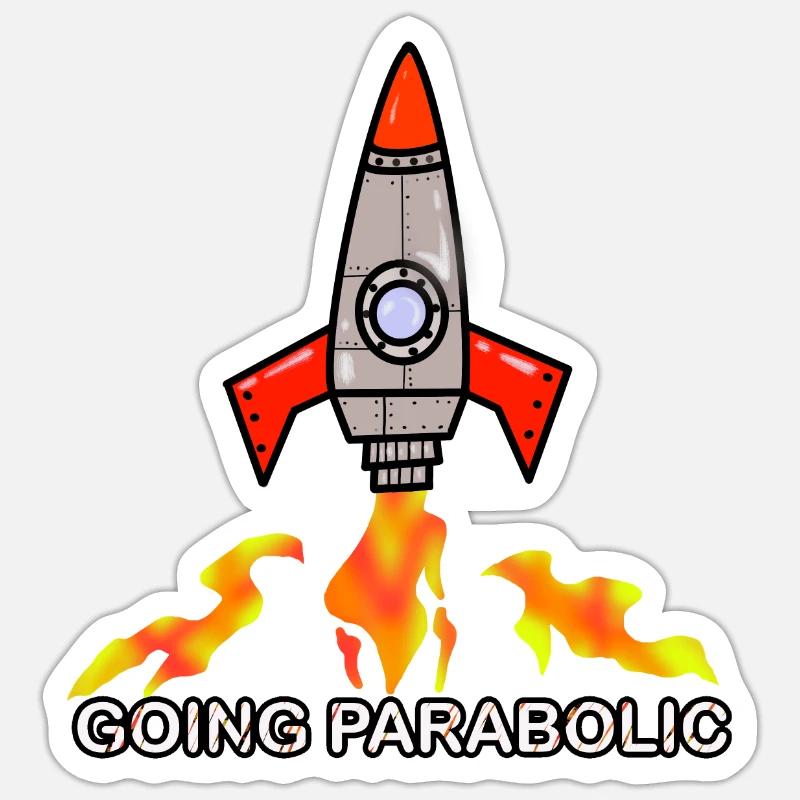 Rakete Sticker Größe S (10 x 10 cm)