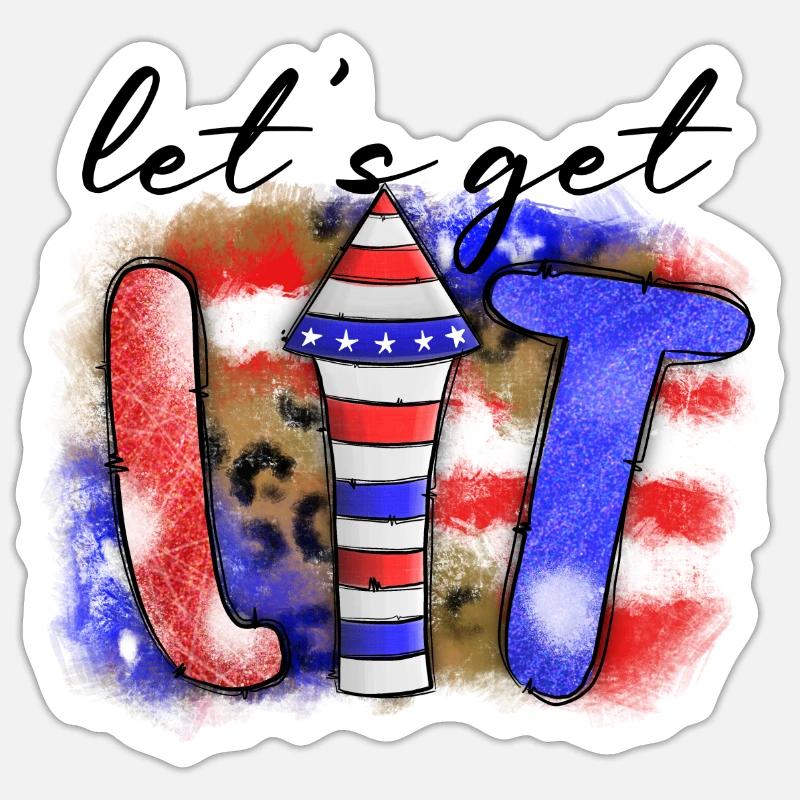 Let's Get Lit - Sticker size S (10 x 10 cm) - white matte