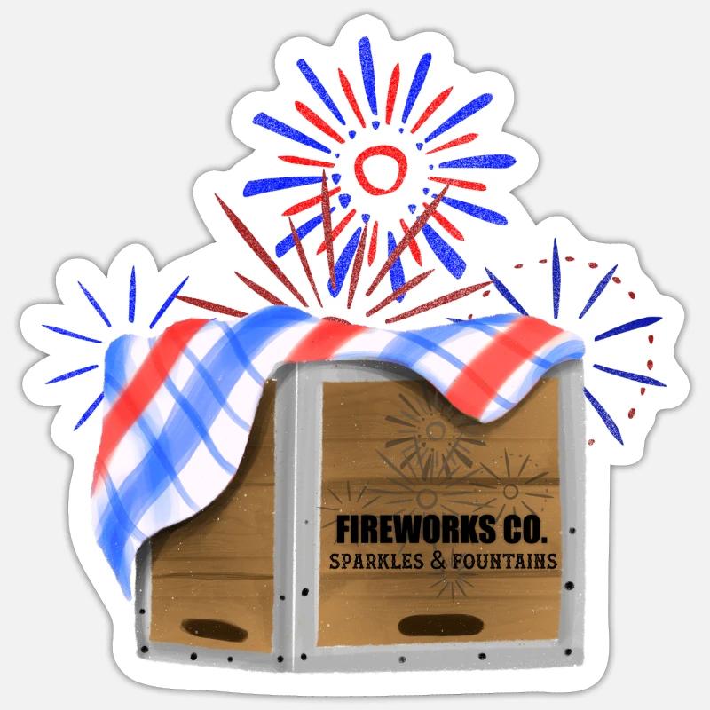 American Fireworks Co. - Sticker size S (10 x 10 cm) - white matte
