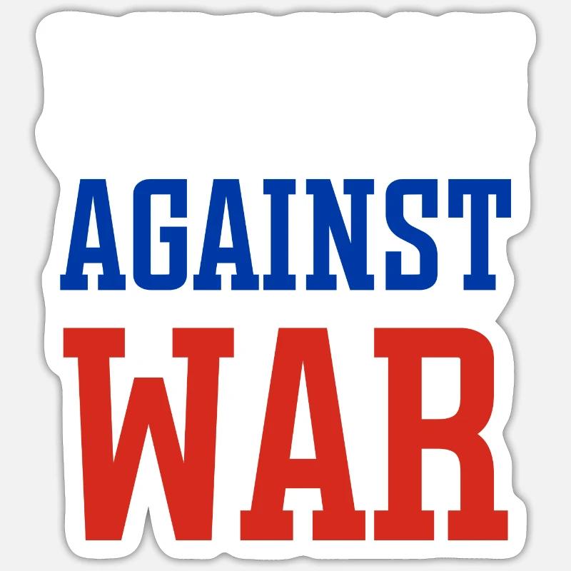 Russian against war - Sticker size S (10 x 10 cm) - white matte