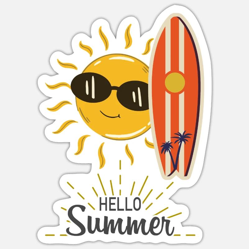 Hello Summer Sticker size S (10 x 10 cm)
