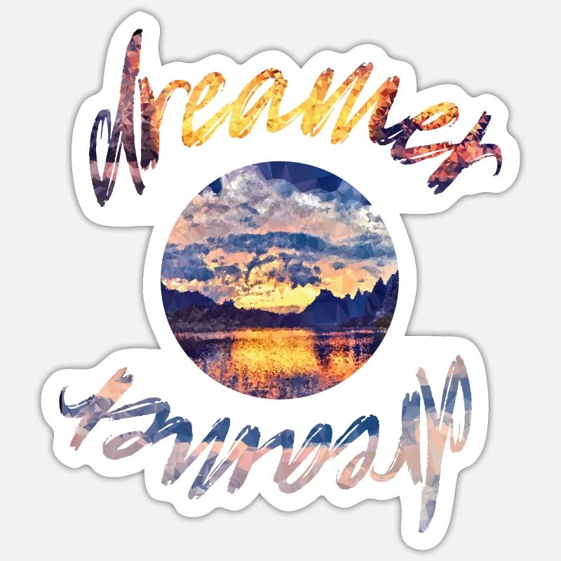 Rêveur - Sticker taille S (10 x 10 cm) - blanc mat