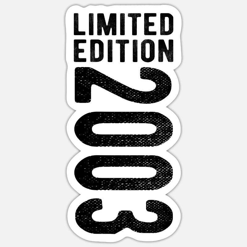 édition limitée 2003 - Sticker taille S (10 x 10 cm) - blanc mat