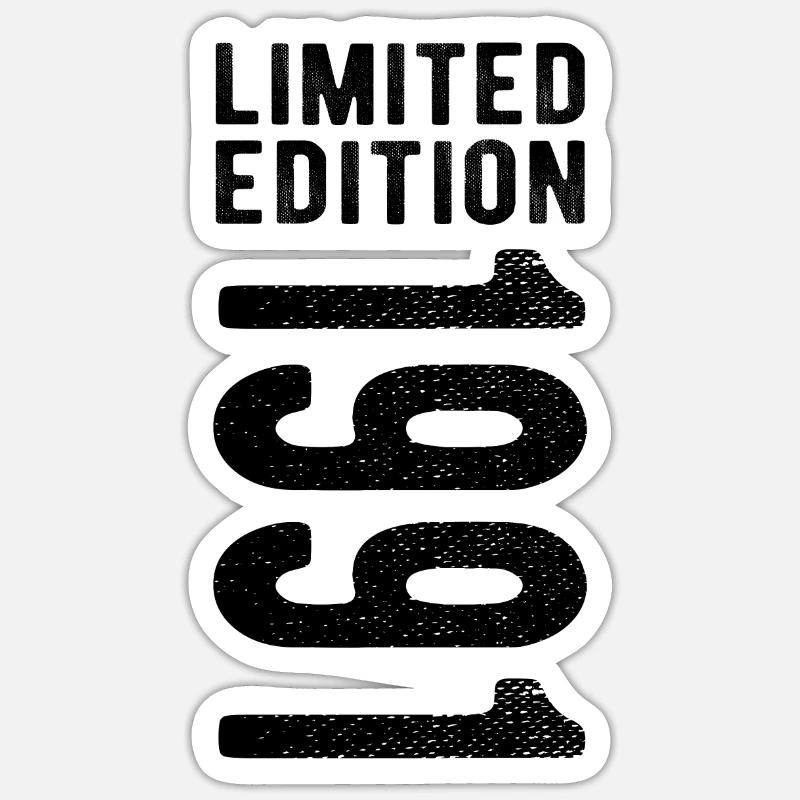 édition limitée 1991 - Sticker taille S (10 x 10 cm) - blanc mat
