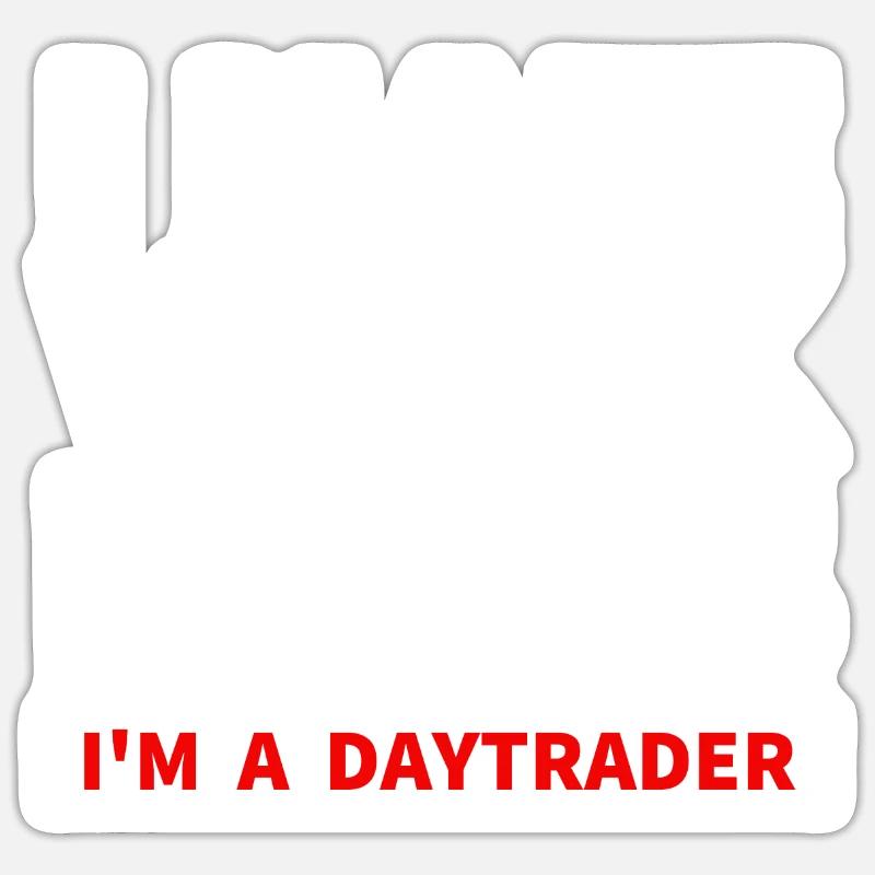 I hate Weekends - Trader und Daytrading TShirt - Sticker Größe S (10 x 10 cm) - Mattweiß