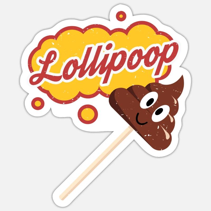 Lollipoop - Sticker size S (10 x 10 cm) - white matte