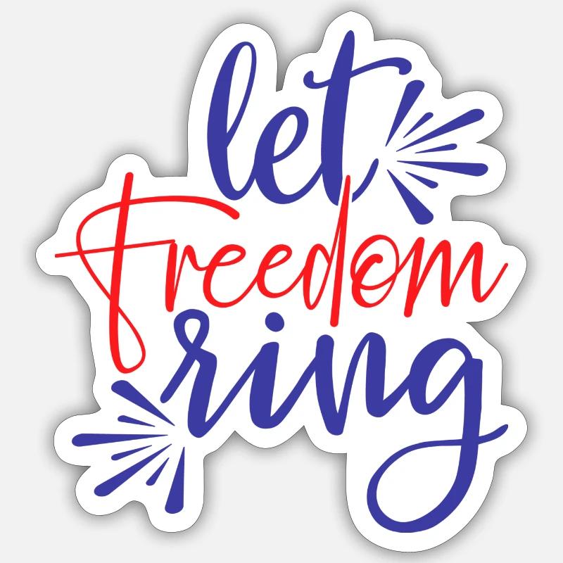 Liberté - Sticker taille S (10 x 10 cm) - blanc mat