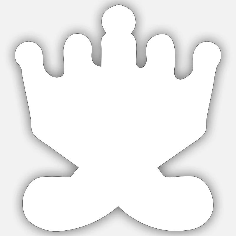 king - Sticker size S (10 x 10 cm) - white matte