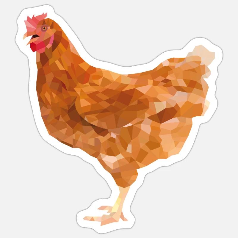 Chicken - Sticker size S (10 x 10 cm) - white matte