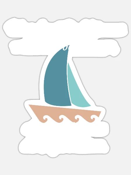 cooler Segelspruch - Sticker Größe S (10 x 10 cm) - Mattweiß