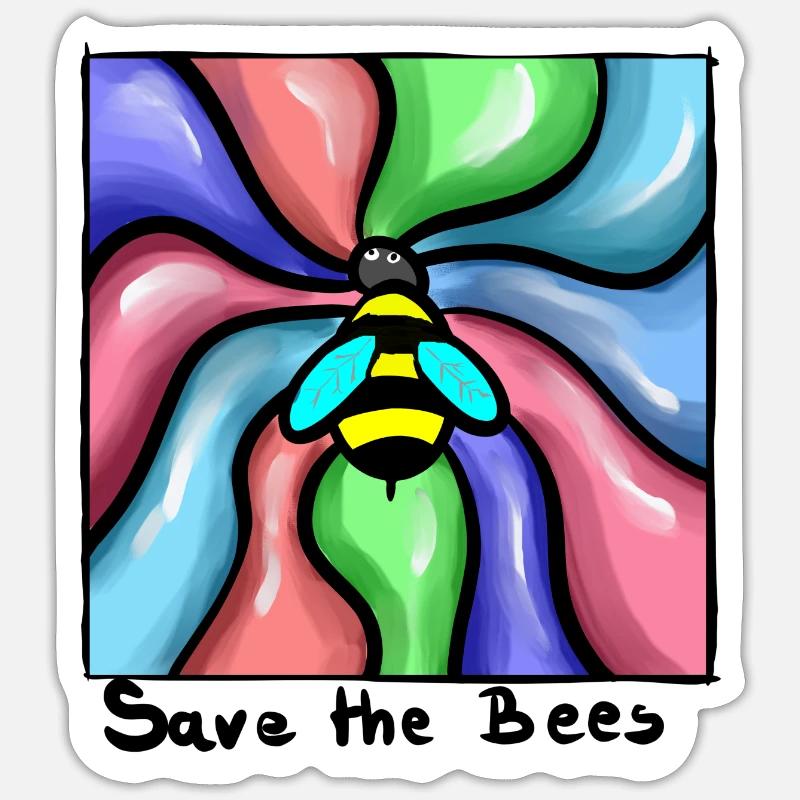 Save the Bees abstract Sticker size S (10 x 10 cm)