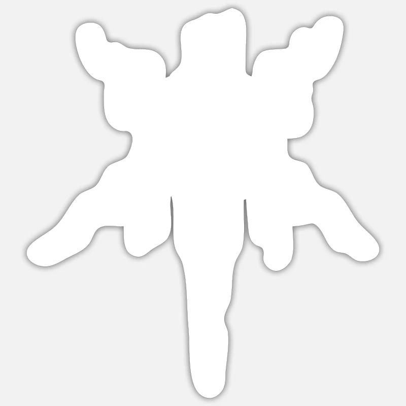Abstraction d’une étoile - Sticker taille S (10 x 10 cm) - blanc mat