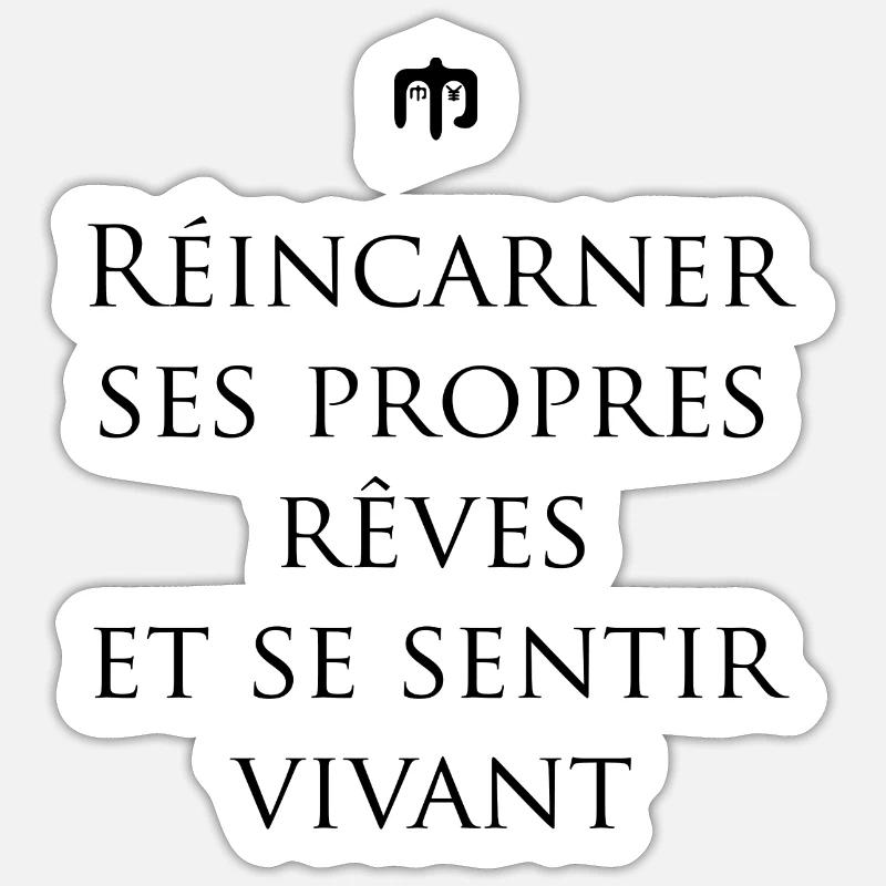 vivant wite Sticker taille S (10 x 10 cm)