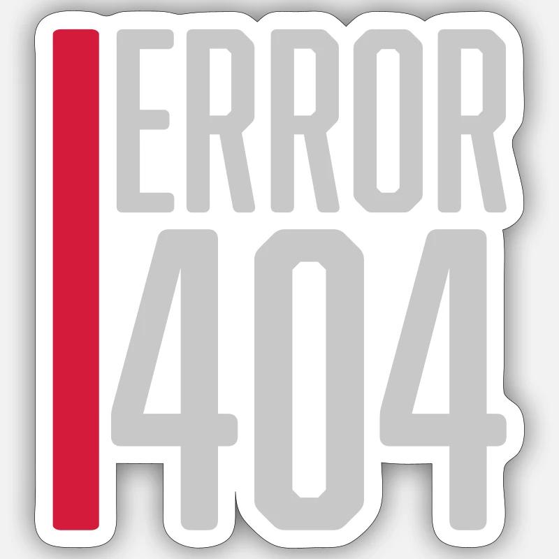Erreur de code d’erreur 404 - Sticker taille S (10 x 10 cm) - blanc mat