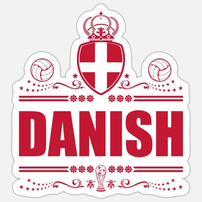 DÄNISCH - DÄNEMARK - Sticker Größe S (10 x 10 cm) - Mattweiß