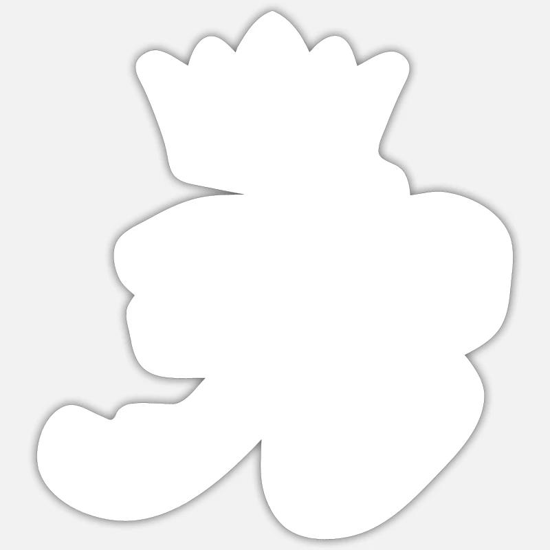 38 Number crown - Sticker size S (10 x 10 cm) - white matte