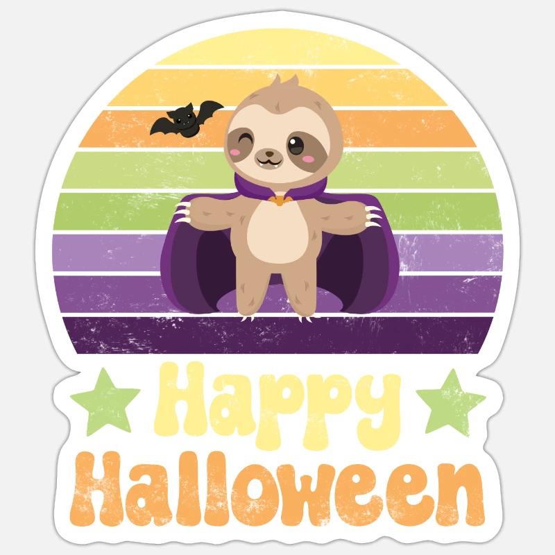 Halloween Vampire Dracula - Sticker size S (10 x 10 cm) - white matte