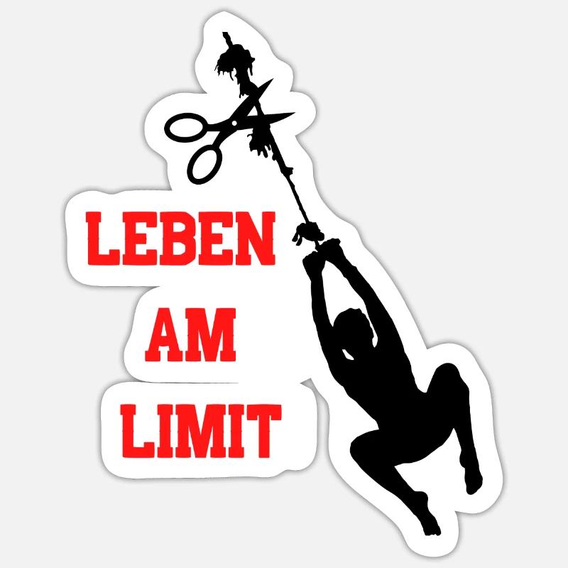 Leben am Limit - Sticker Größe S (10 x 10 cm) - Mattweiß