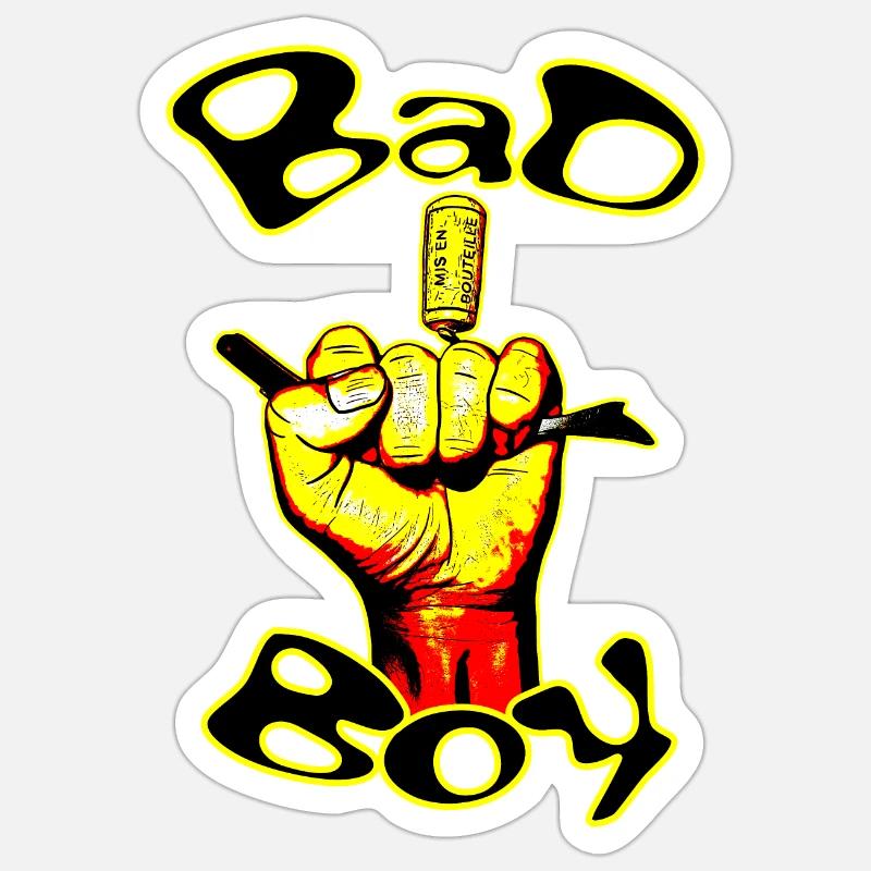 Le Bad boy - Sticker taille S (10 x 10 cm) - blanc mat
