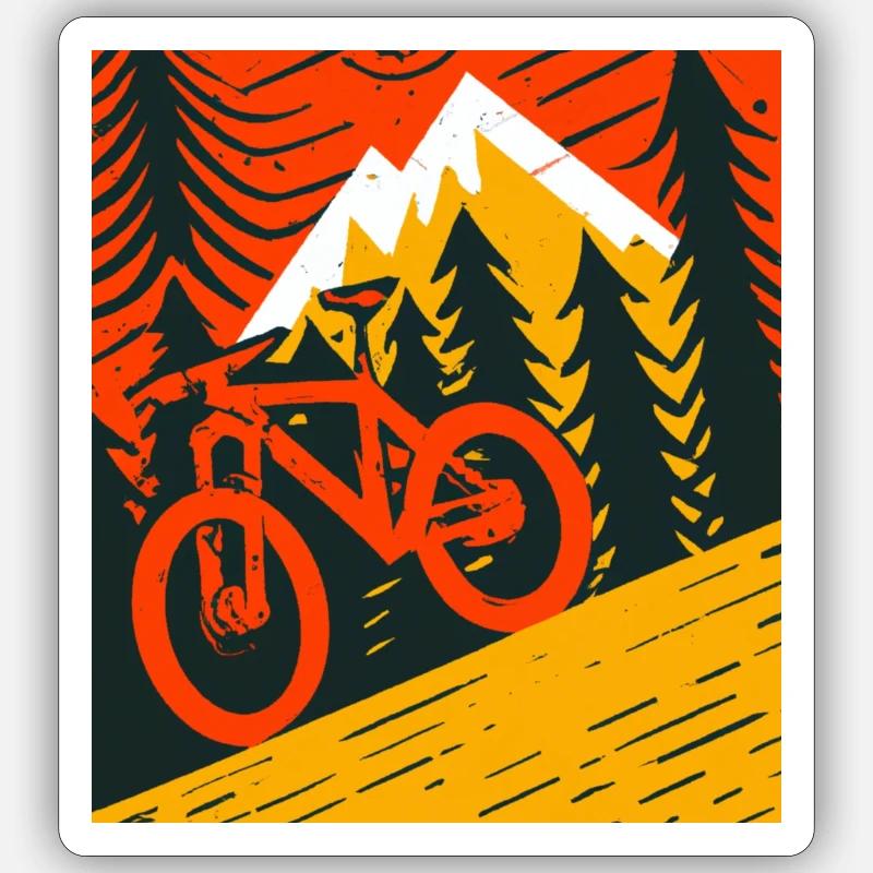 Vtt de descente Sticker taille S (10 x 10 cm)