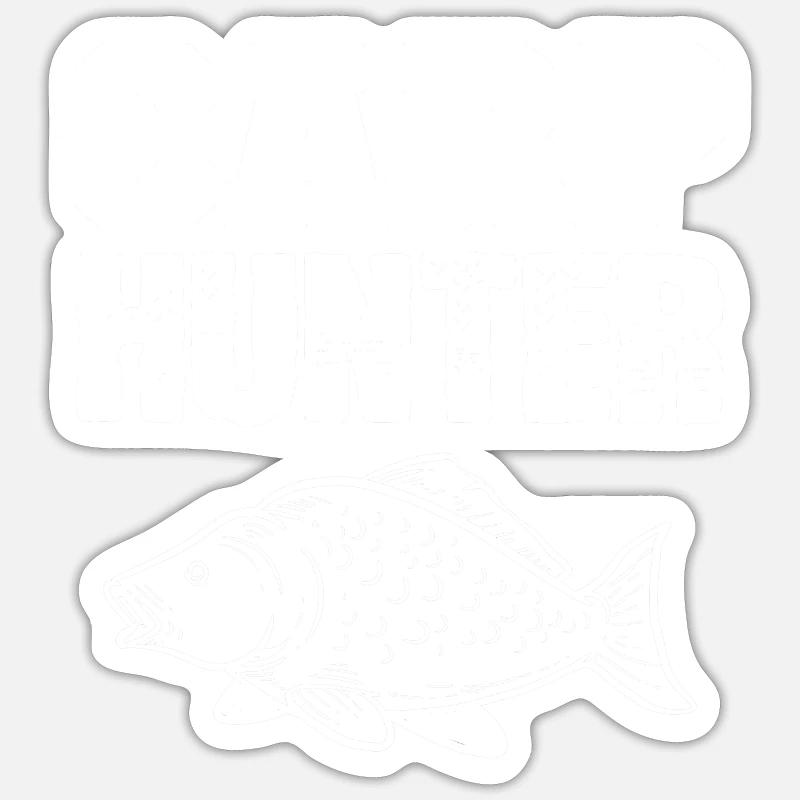 Carp Hunter Hobbyist Gift Sticker size S (10 x 10 cm)