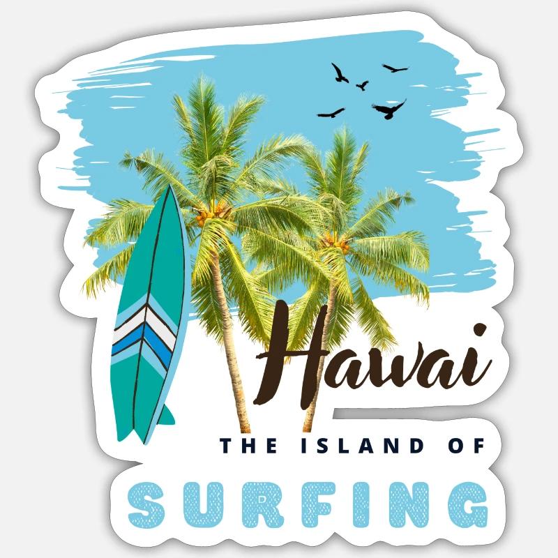 Surf - Sticker taille S (10 x 10 cm) - blanc mat