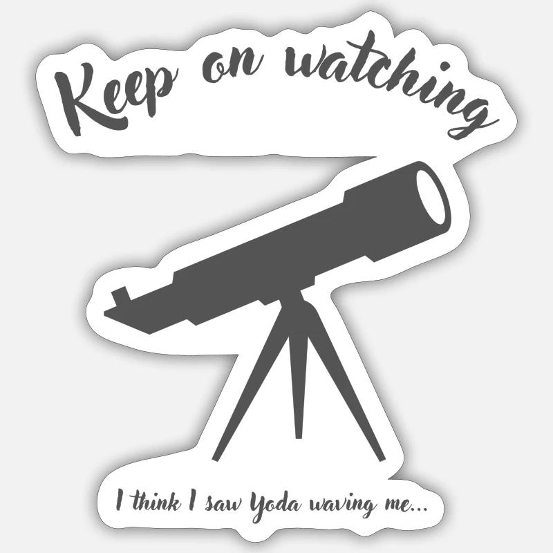 Keep On Watching - Sticker Größe S (10 x 10 cm) - Mattweiß