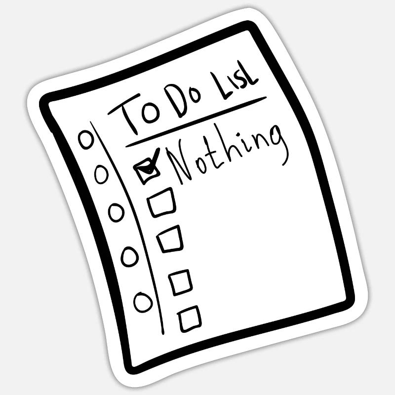 To do List - Sticker size S (10 x 10 cm) - white matte