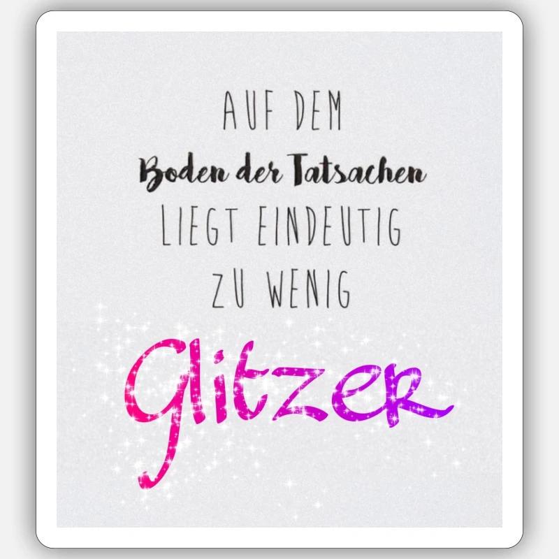 think glitter - Sticker Größe S (10 x 10 cm) - Mattweiß