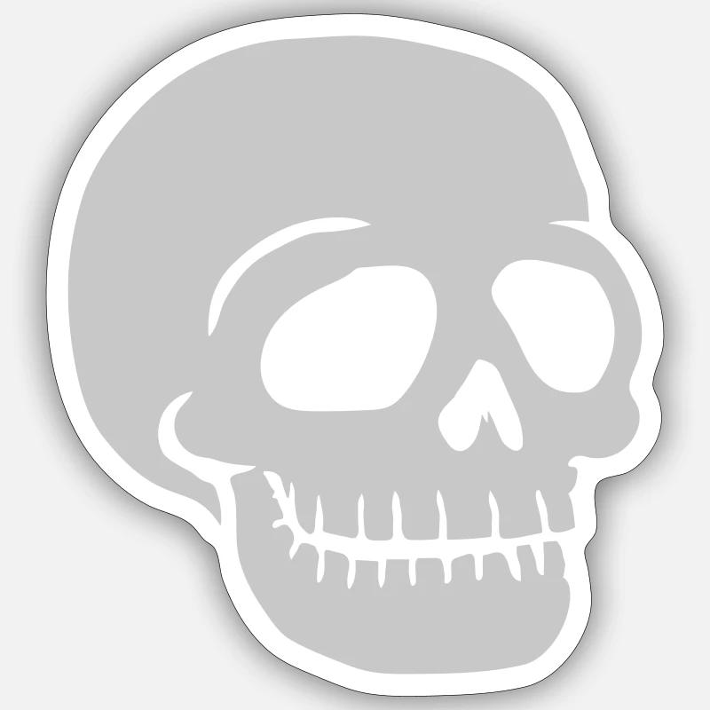 Comic skull friendly skull - Sticker size S (10 x 10 cm) - white matte