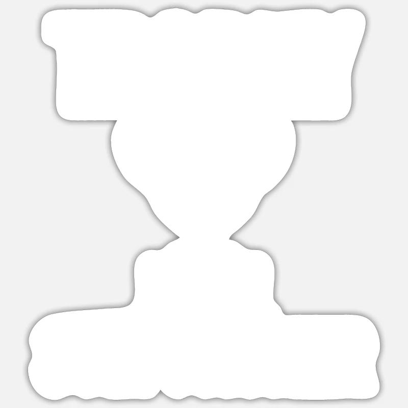 Trophäe Stiefvater - Sticker Größe S (10 x 10 cm) - Mattweiß